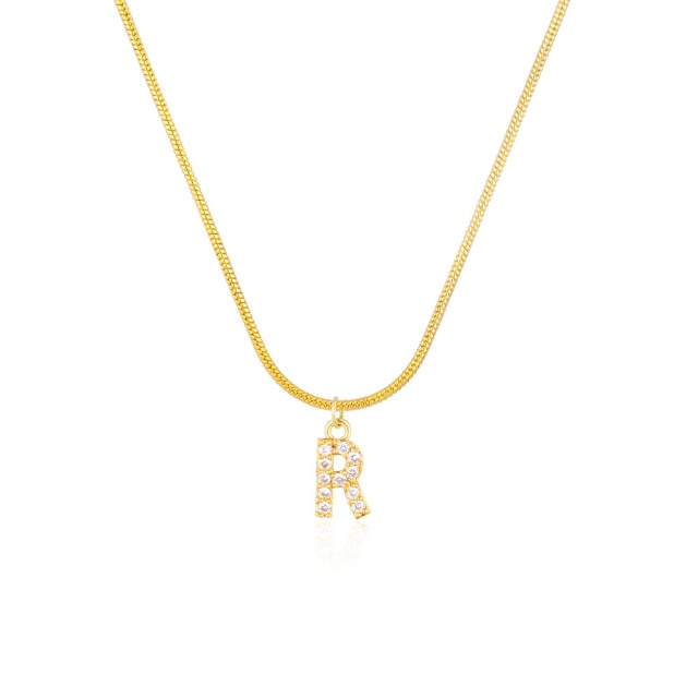 Initial Cubic Zirconia Necklace