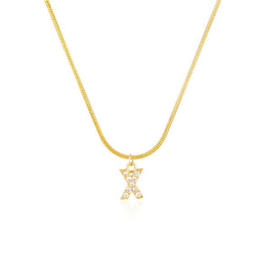 Initial Cubic Zirconia Necklace